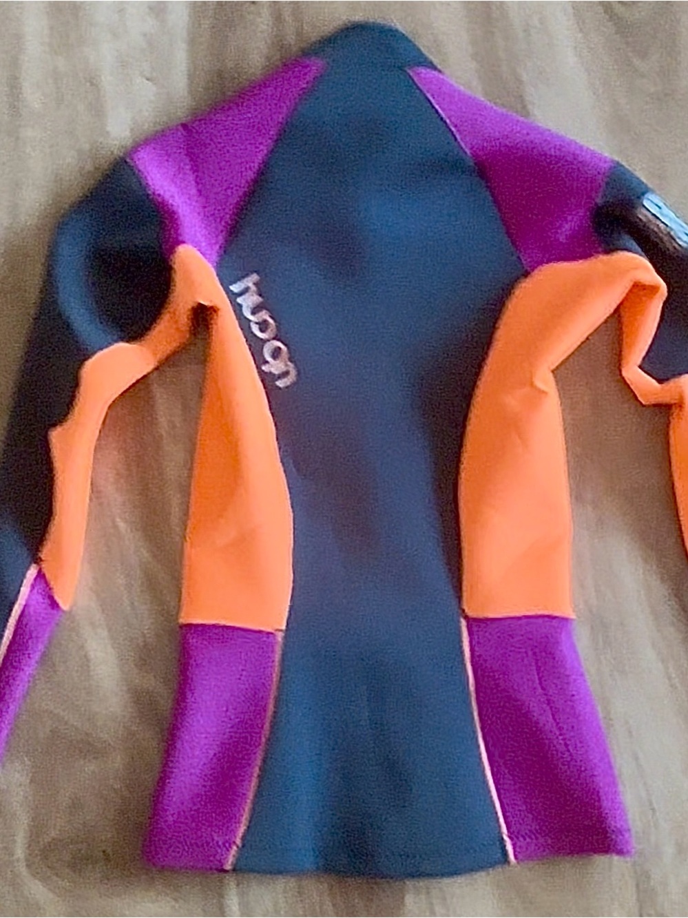 Women’s size S rip curl long sleeve jacket Rashguard - Black, Orange & Purple - Picture 3 of 5